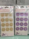 Jiamei Paper Products Creative Craft Stickers Factory Direct sales,12 golden flower acrylic diamond stickers,AB color pearl-shaped mobile phone stickers, 7-color mixed combinations Application Scenario